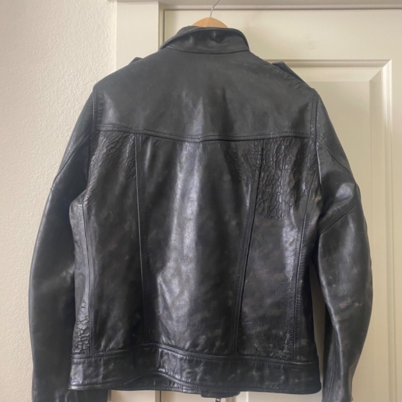ALLSAINTS “RAID” Leather Jacket (Men’s) - Picture 9 of 13